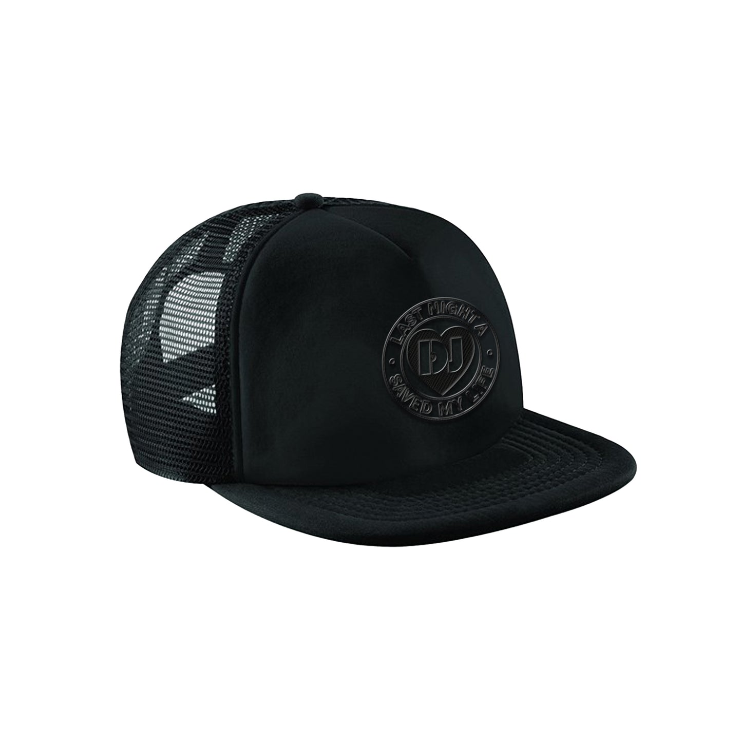 Last Night A DJ Saved My Life Logo Vintage Trucker Cap