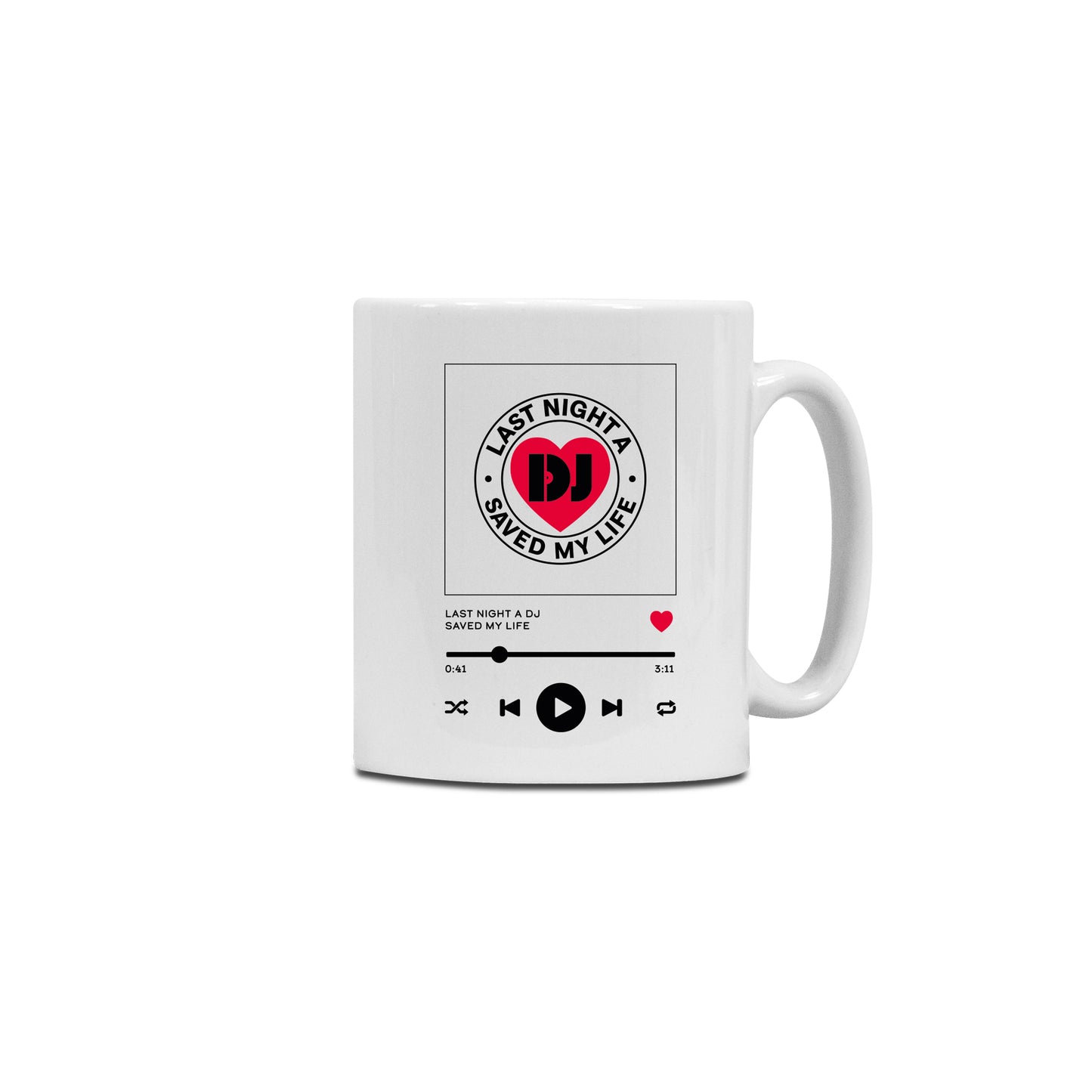 Last Night A DJ Saved My Life Playlist Ceramic Mug