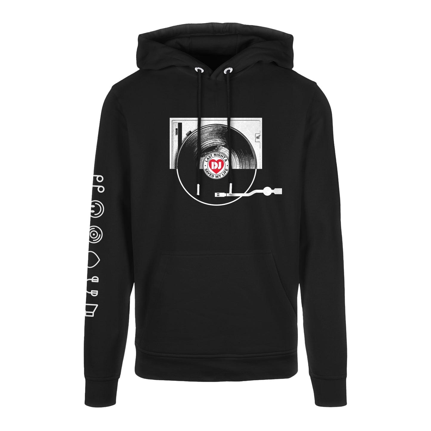 Last Night A DJ Saved My Life Vinyl Disc Hoodie