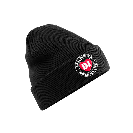 Last Night A DJ Saved My Life Embroidered Logo Beanie